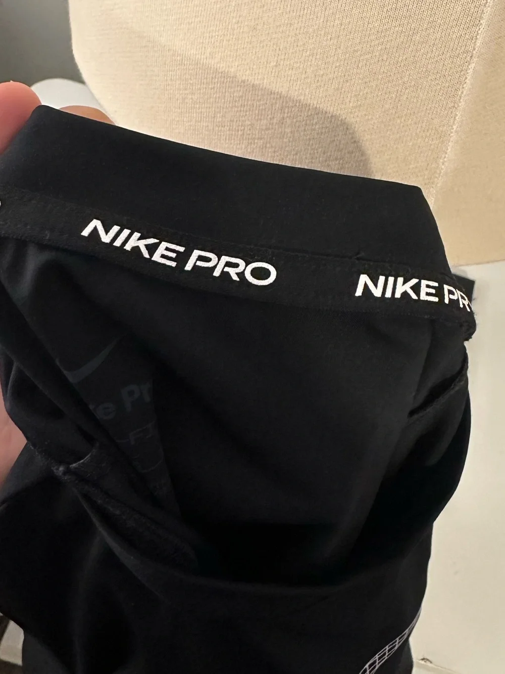 Nike Black Crop Tee with White Swoosh and Logo - Picture 5 of 6